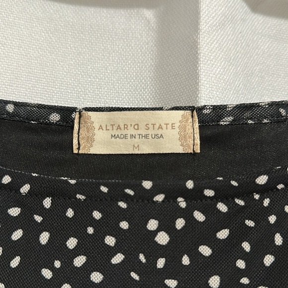 Altar’d state Black and White Polka Dot Women's Dress - Picture 4 of 6